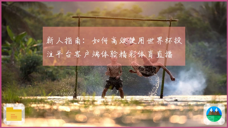 新人指南：如何高效使用世界杯投注平台客户端体验精彩体育直播